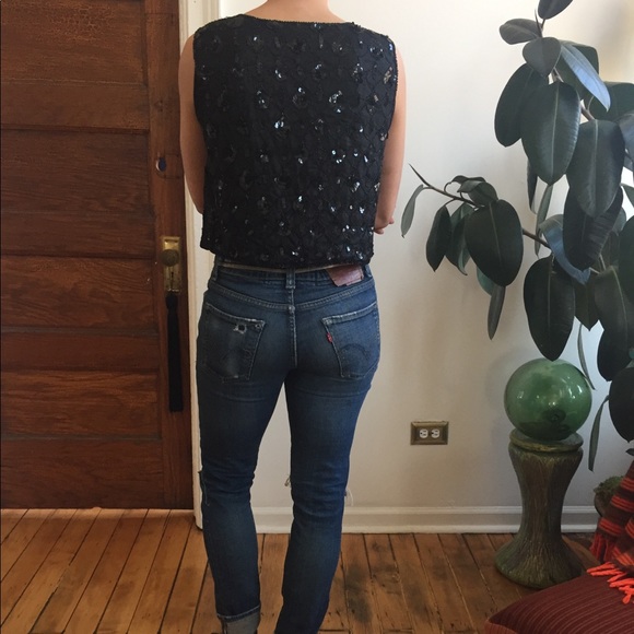 Vintage beaded sequins vest - Picture 2 of 7
